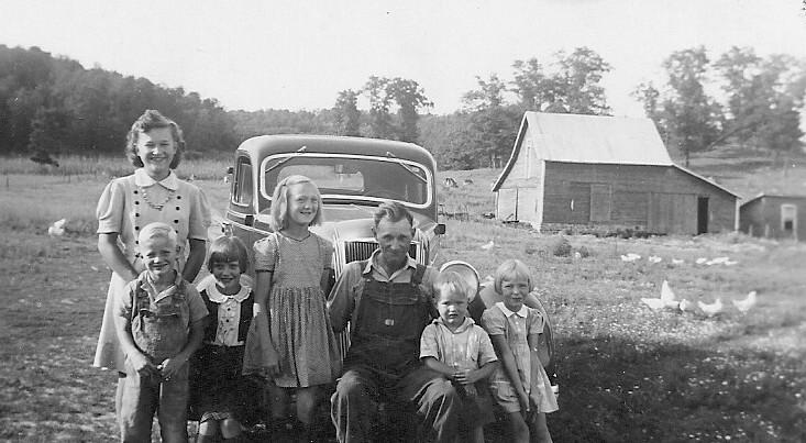 Rolstad Family and family car 1940's